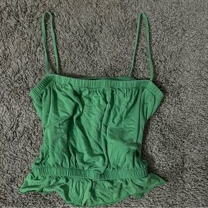 Reformation Liliana Ruffle Peplum Tank